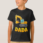Dada The Birthday Boy Excavator Construction Famil Tシャツ (正面)