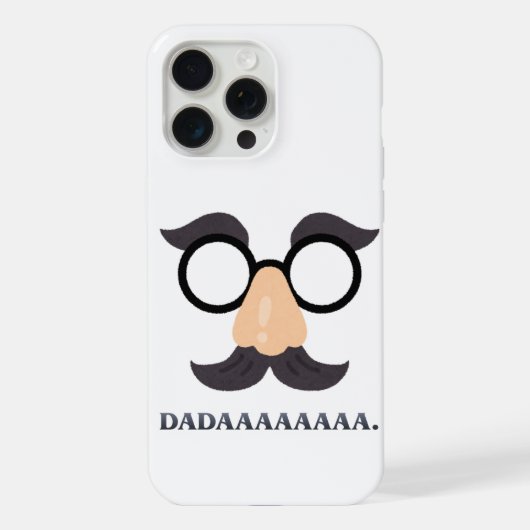 "DADAAAAAAAA" 面白いヒゲとメガネのスマホケース iPhoneケース (裏面)