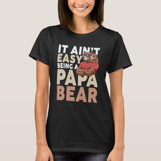 Dadabear Daddy Bear Idea Sunglasses Dad Tシャツ (正面)