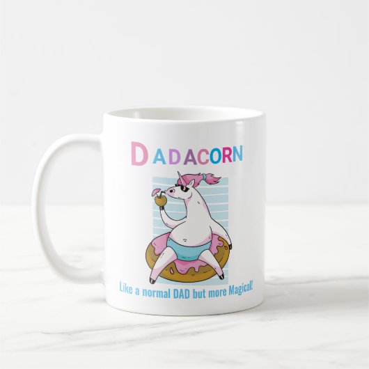 DADacorn通常のパパのようだが、より魔法おもしろい的 コーヒーマグカップ (左)