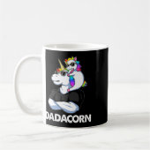 Dadacorn - ユニコーンの父とByby  おもしろい コーヒーマグカップ (左)