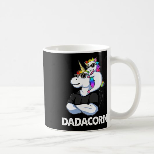 Dadacorn - ユニコーンの父とByby  おもしろい コーヒーマグカップ (右)