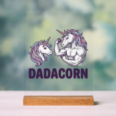 Dadacorn Funny Unicorn Dad Vector Shirt Design_1 アクリルサイン (ニュートラル)