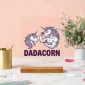 Dadacorn Funny Unicorn Dad Vector Shirt Design_1 アクリルサイン (ウェディング)