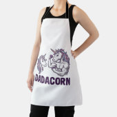 Dadacorn Funny Unicorn Dad Vector Shirt Design_1 エプロン (インサイチュ)