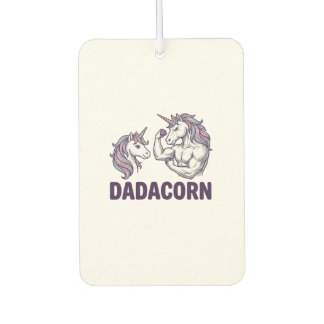 Dadacorn Funny Unicorn Dad Vector Shirt Design_1 カーエアーフレッシュナー