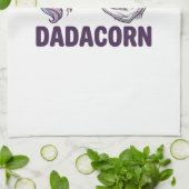 Dadacorn Funny Unicorn Dad Vector Shirt Design_1 キッチンタオル (折り畳み)