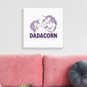 Dadacorn Funny Unicorn Dad Vector Shirt Design_1 キャンバスプリント (インサイチュ (リビング))