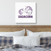 Dadacorn Funny Unicorn Dad Vector Shirt Design_1 キャンバスプリント (インサイチュ (寝室))