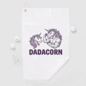 Dadacorn Funny Unicorn Dad Vector Shirt Design_1 ゴルフタオル (インサイチュ)