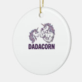 Dadacorn Funny Unicorn Dad Vector Shirt Design_1 セラミックオーナメント (左)