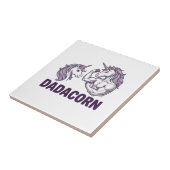 Dadacorn Funny Unicorn Dad Vector Shirt Design_1 タイル (側面)