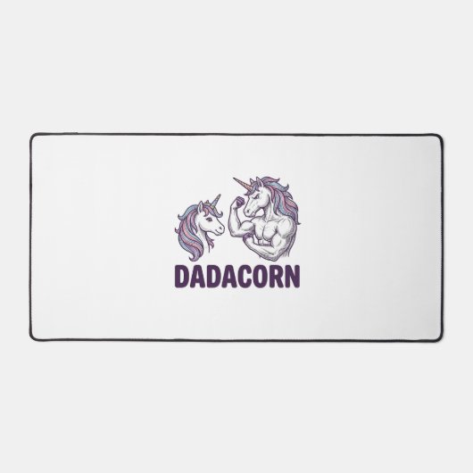 Dadacorn Funny Unicorn Dad Vector Shirt Design_1 デスクマット (正面)