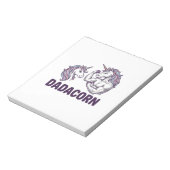 Dadacorn Funny Unicorn Dad Vector Shirt Design_1 ノートパッド (回転)