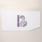 Dadacorn Funny Unicorn Dad Vector Shirt Design_1 バスタオル (バスタオル)