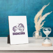 Dadacorn Funny Unicorn Dad Vector Shirt Design_1 フォトプラーク (側面)