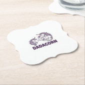 Dadacorn Funny Unicorn Dad Vector Shirt Design_1 ペーパーコースター (アングル)