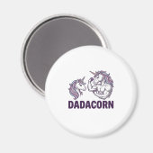 Dadacorn Funny Unicorn Dad Vector Shirt Design_1 マグネット (正面/裏面)