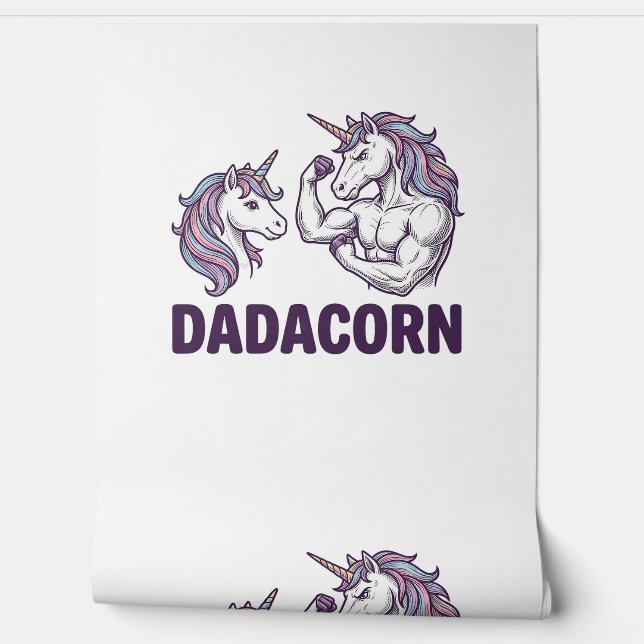 Dadacorn Funny Unicorn Dad Vector Shirt Design_1 壁紙 (ほどく)