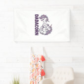 Dadacorn Funny Unicorn Dad Vector Shirt Design_1 横断幕 (インサイチュ)