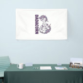 Dadacorn Funny Unicorn Dad Vector Shirt Design_1 横断幕 (トレードショー)