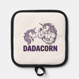 Dadacorn Funny Unicorn Dad Vector Shirt Design_1 鍋敷き