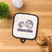 Dadacorn Funny Unicorn Dad Vector Shirt Design_1 鍋敷き (トップダウン)