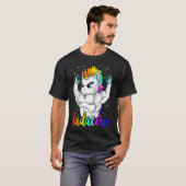 Dadacorn Unicorn Daddy Muscle Unique Family Christ Tシャツ (正面フル)