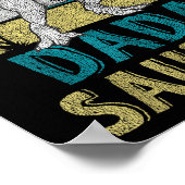 Dadasaurus T Rex Dinosaur Dada Saurus Family Match ポスター (角)