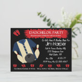 Dadchelorのボーリングのパーティの招待状 招待状 (スタンド正面)