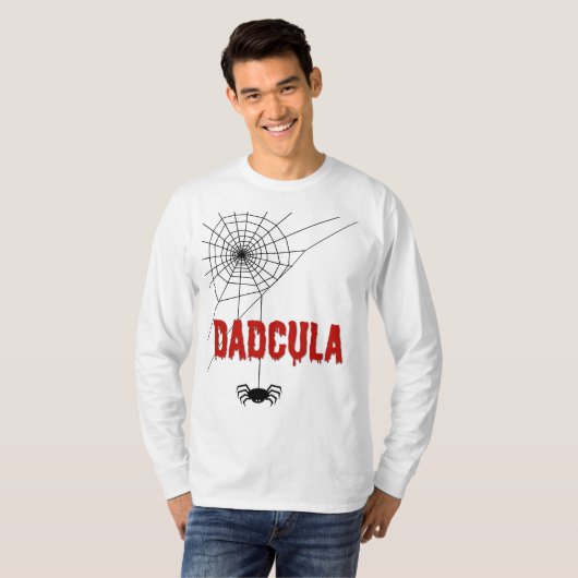 Dadcula Dripping Blood Font and Spider Tシャツ (正面フル)