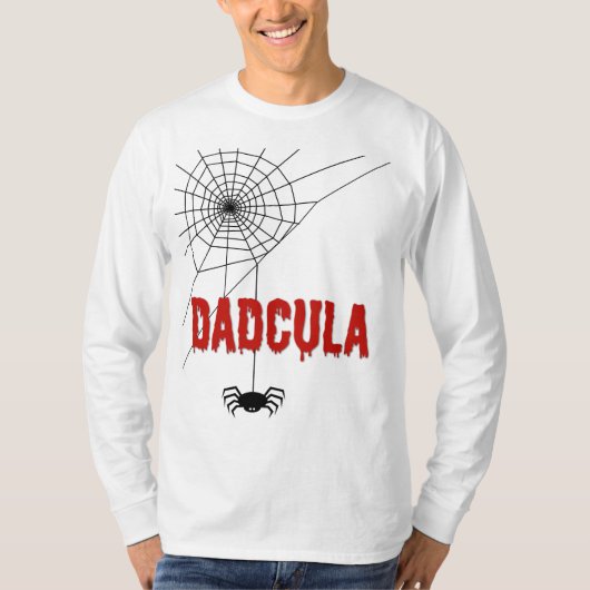 Dadcula Dripping Blood Font and Spider Tシャツ (正面)