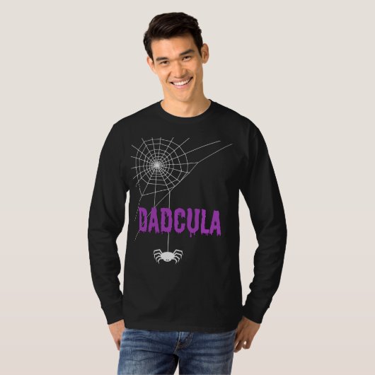 Dadcula Dripping Blood Font and Spider Tシャツ (正面フル)