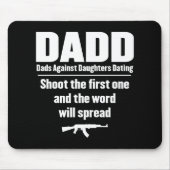 dadd -おもしろいな娘の日付を記入することに対するパパ マウスパッド (正面)