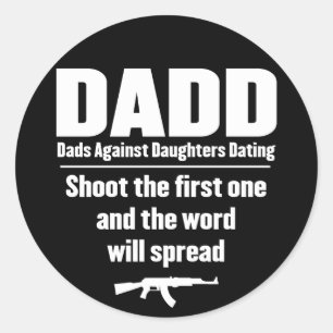 dadd -おもしろいな娘の日付を記入することに対するパパ ラウンドシール