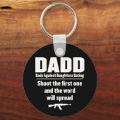 dadd – 娘に対するパパデートすること おもしろい キーホルダー (正面)