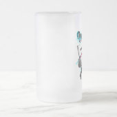 DADD -曇らされたマグに日付を記入している娘に対するパパ フロストグラスビールジョッキ (中央)