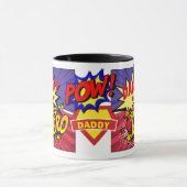 DADDYは私のスーパーヒーローカスタム漫画ヒーロー マグカップ (中央)