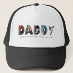 DADDYシックモダンフォトコラージュHappy Father's Day キャップ<br><div class="desc">DADDYシックモダンフォトコラージハッピーパパの日のトラック運転手ハット</div>