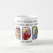 DADDYドーターことわざ5フォトコラージュ コーヒーマグカップ (中央)