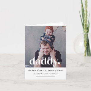 Daddyハート – ファースト・ファーザー・デイ・フォト・カード 招待状