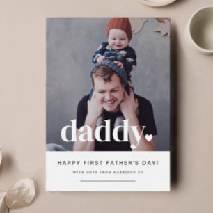 Daddyハート – ファースト・ファーザー・デイ・フォト・カード 招待状