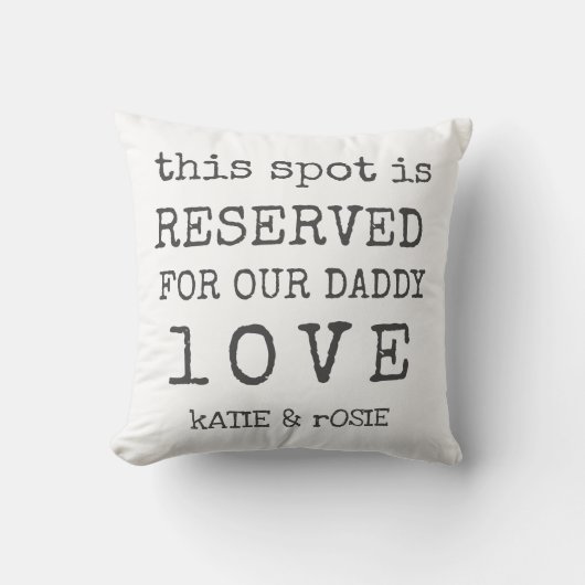 Daddyパーソナライズされた専用 クッション (正面)