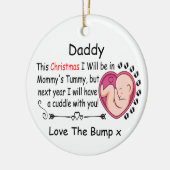 Daddyパーソナライズされた To Be from Bump 1stクリスマス セラミックオーナメント (左)