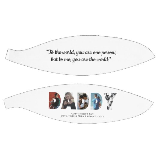 DADDYフォトコラージュカスタム引用文父の日 バスケットボール (パネル)