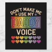 Daddyボイスゲイレインボープライド ワインラベル (シングルラベル)