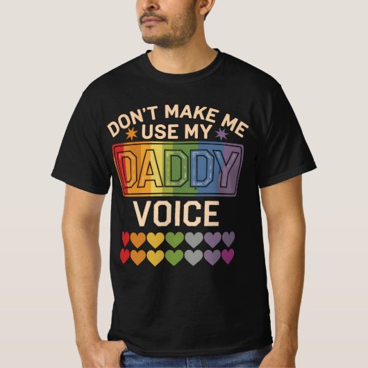 Daddyボイスゲイレインボープライド Tシャツ (正面)
