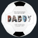 DADDYモダンフォトコラージュシックハッピーパパーズデイ サッカーボール<br><div class="desc">DADYモダンフォトコラージュシック、お父さんの日のサッカーボールめでとう</div>