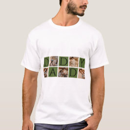 Daddyモダン Photo Collage Tシャツ – カスタム5Photo