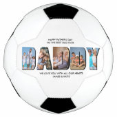 DADDYレター切り出しフォトコラージュカスタム文字 サッカーボール (正面)